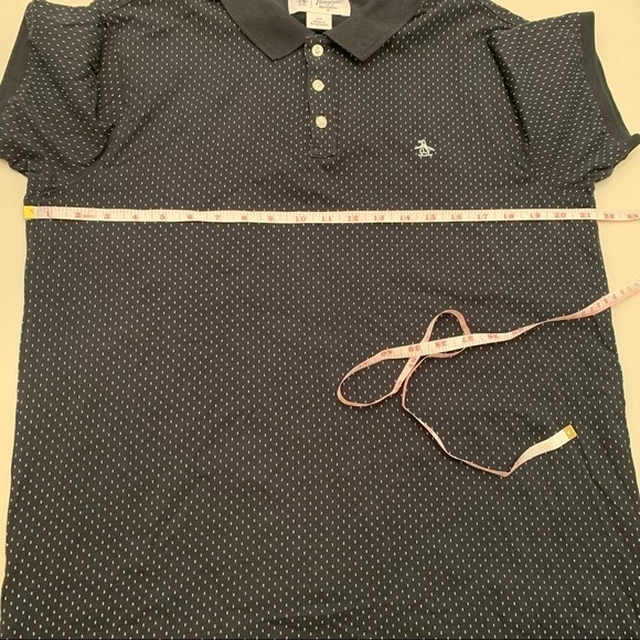 Penguin Men’s Classic Polo Size Large Blue Polka Dot - Picture 5 of 6
